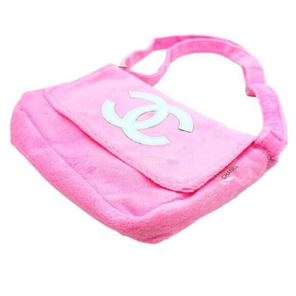 Authentic Chanel Precision Pink Novelty Crossbody Shoulder Bag Pink Fuzzy Tote - Picture 5 of 11